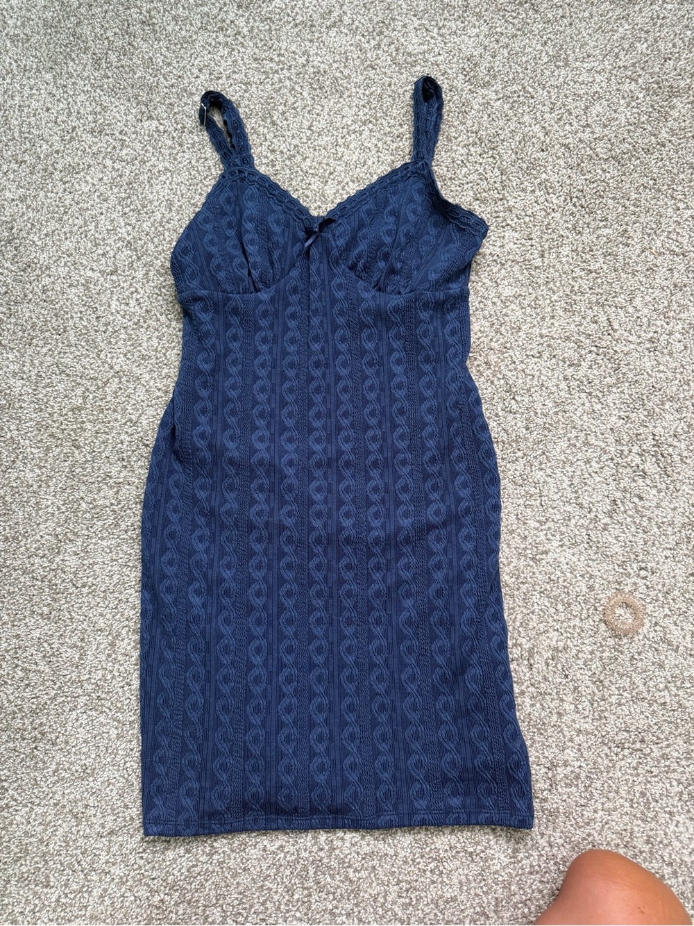 No Boundaries Dark Navy Lace Bodycon Mini Dress